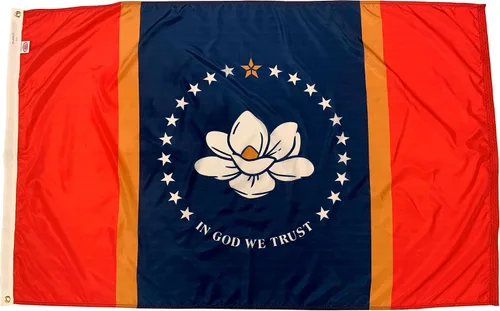 Vista 26 de FlagSource Bandera del estado de Alabama, material de nailon 200D con certificación FMAA, resistente, fabricada en Estados Unidos, resistente a