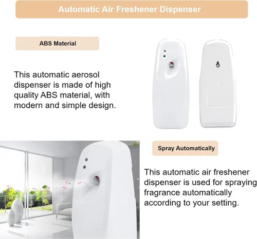 Vista 4 de Ambientador automático de pared Ambientador automático Ambientador Temporizado Dispensador de ambientador de aire ajustable montado en la pared