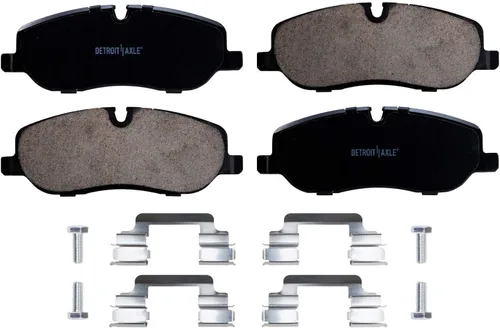 Vista 5 de Detroit Axle - Pastillas de freno para Land Rover Range Rover Sport LR3 2006-2009 pastillas de freno de cerámica delanteras y traseras con repuesto