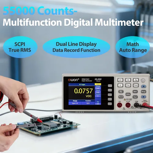 Vista 3 de Multímetro XDM1041, multímetro digital con voltaje CA/CC y medición de corriente hasta 1000 V y 10 A, multiprobador, instrumento electrónico