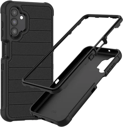Vista 8 de Funda para Galaxy A13 5G, Samsung A13 5G con protector de pantalla HD [a prueba de golpes] 3 en 1 funda protectora duradera de PC y TPU para Samsung