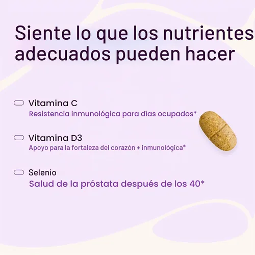 Vista 4 de Tabletas multivitamínicas para hombres de más de 40 años, uso diario, de New Chapter, 370, 1, 1 Extra B6 and B12, D3, Vitamin C, and Zinc for