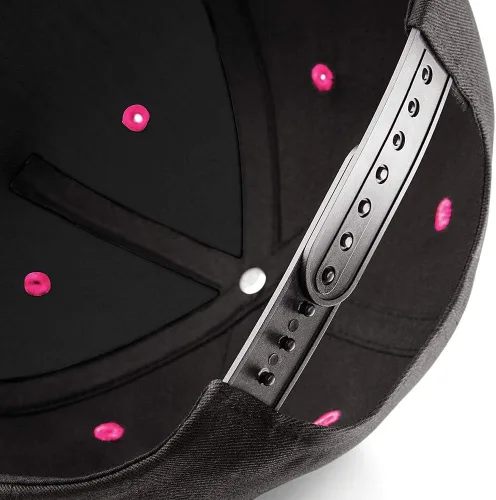Vista 9 de Beechfield Gorra Snapback de contraste unisex de 5 paneles (talla única) (negrogris), negrogris