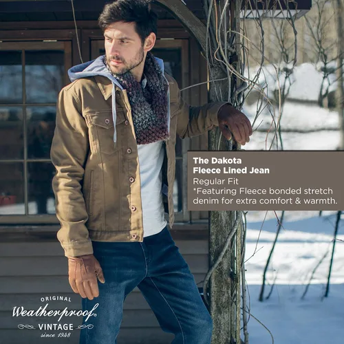 Vista 4 de Weatherproof Vintage Jeans con forro polar de ajuste regular para hombre