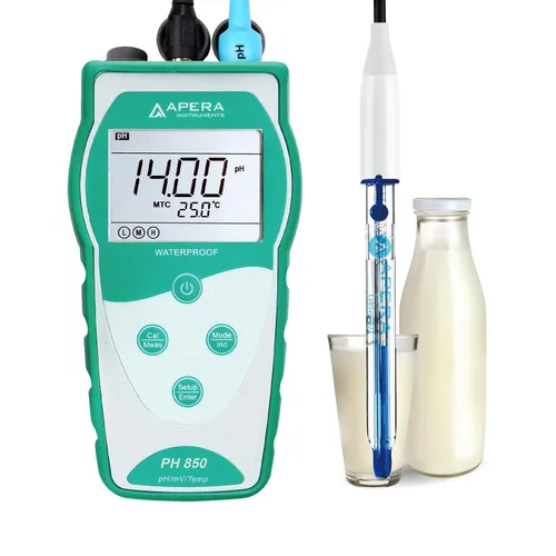 Vista 4 de Apera Instruments Value Series PH850-MS Kit de medidor de pH portátil para muestras pequeñas y tubos de ensayo