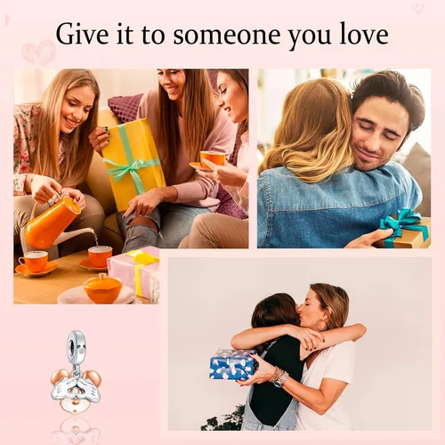 Vista 6 de Movie Animals Dangle Pendants Beads for Women Bracelets Necklaces 925 Sterling Silver Charms Jewelry Gift for Girls at Christmas,Birthday,Halloween.