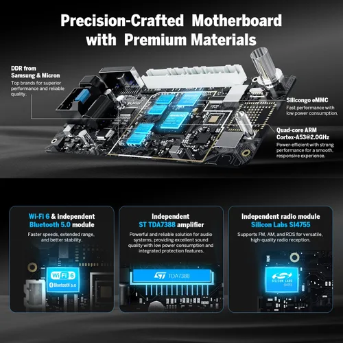Vista 9 de Eonon GMX7A 4G+64G Android 14 Estéreo para automóvil compatible con GMC/Chevy/Buick Wireless CarPlay y Android Auto, radio de coche con pantalla