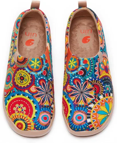 Vista 3 de UIN - Zapatos de viaje de lona pintada para mujer