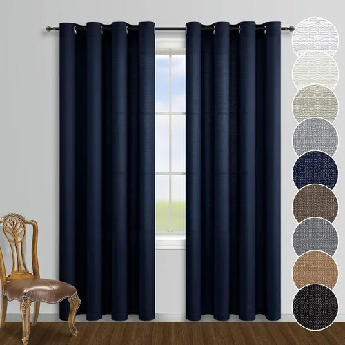 Vista 16 de KOUFALL - Cortinas transparentes con aspecto de lino
