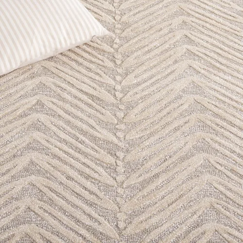 Vista 7 de Martha Stewart x SAFAVIEH - Colección de alfombras de área, alfombra de 2 pies 3 pulgadas x 10 pies, gamuza beige, lana y viscosa hecha a mano