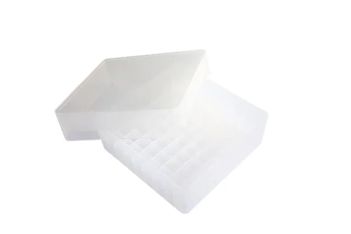 Vista 6 de Heathrow Scientific - HS120041 HS120033 Caja de almacenamiento de microtubos de 81 pozos, caja criogénica, almacenamiento de tubos, tubos de 1.5