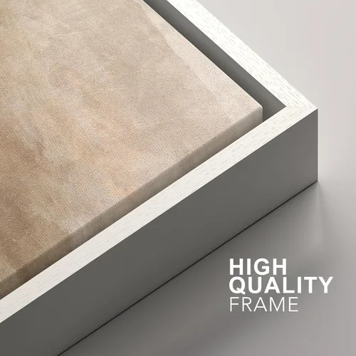 Vista 91 de SIGNFORD - Set de obras de arte en lienzo enmarcado para pared, ilustraciones abstractas de neblina del desierto en tonos neutros beige y marrón