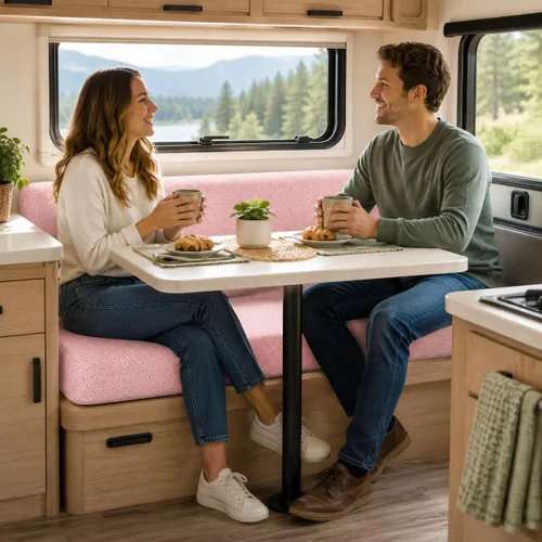 Vista 6 de NILUOH Juego de cojín lavable para sofá y respaldo de autocaravana, fundas elásticas de cojín elásticas para comedor de caravana, aptas para 01