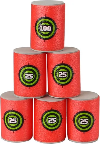 Vista 6 de Dreampark Objetivo de dardos de bala para Nerf N-Strike Elite Series Blasters 24 piezas de material EVA suave (rojo) Objetivos para lanzadores