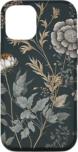 Vista 26 de iPhone 16 Cute Flowers Vintage Botánico Floral Ilustración Case