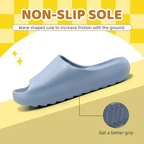 Vista 9 de Sandalias acolchadas para mujeres, hombres y niños, cómodas, antideslizantes, suaves, impermeables, para baño, ducha, sandalias acolchadas de suela