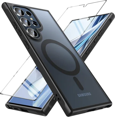 Vista 17 de Hensinple Funda Magnética para Samsung Galaxy S22, Funda para Teléfono Galaxy S22 [Compatible con MagSafe], Cubierta Magnética Transparente