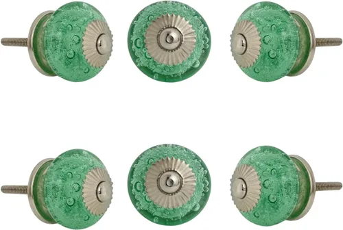 Vista 11 de Perilla Home Juego de 4 pomos de burbujas – Perillas decorativas de cristal verde claro – Pomo de cristal para decoración del hogar