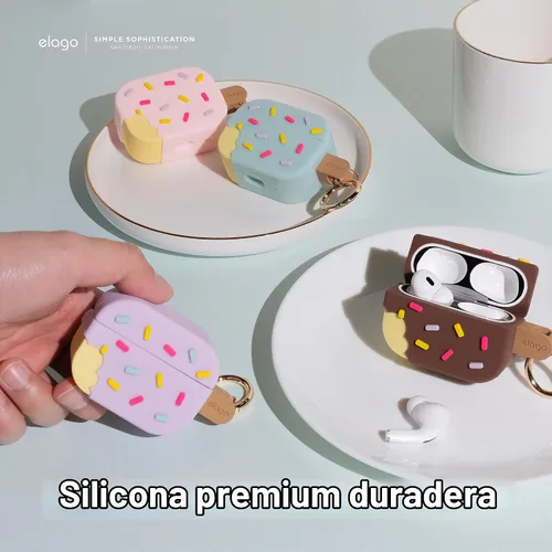 Vista 5 de elago Funda de helado para AirPods Pro 2 Azul (Arándano)
