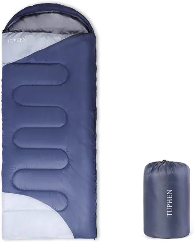 Vista 12 de tuphen - Sacos de dormir para adultos, niños, niñas, mochileros, senderismo, camping, forro de microfibra, clima frío y cálido, 4 estaciones, uso