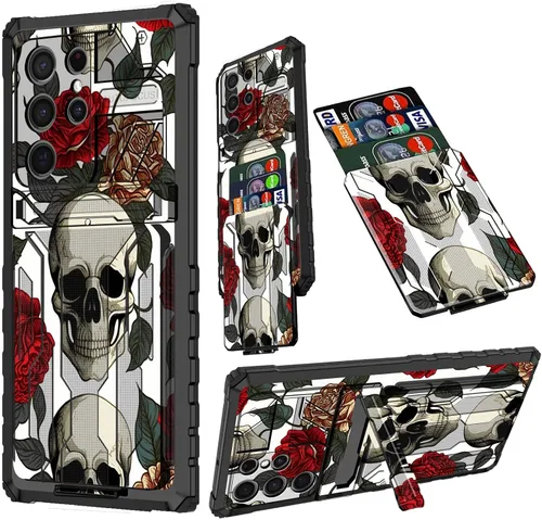 Vista 28 de Funda para Samsung A13 5G, Galaxy A13 5G con tarjetero desmontable atril resistente a prueba de golpes funda protectora para Samsung Galaxy A13 Gato