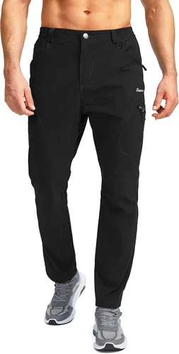 Vista 2 de Pudolla Men's Hiking Pants Waterproof Travel Cargo Pants with 7 Pockets Stretch for Golf Fishing Climbing