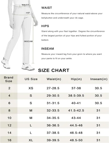 Vista 6 de Pantalones de golf para mujer, elásticos, rectos, ligeros, transpirables, de sarga, pantalones chinos para trabajo