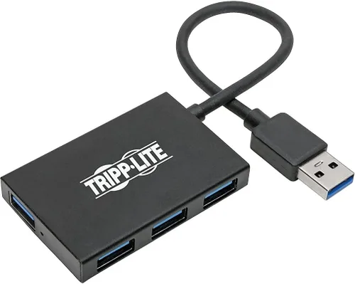 Vista 11 de Eaton Tripp Lite U360-004-SLIM Hub USB 3.0 portátil delgado de 4 puertos con cable integrado
