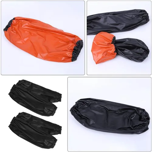 Vista 8 de EXCEART 2 pares de fundas impermeables de PVC a prueba de aceite, protector de brazo para antebrazo, protector para cocina, limpieza, lavado
