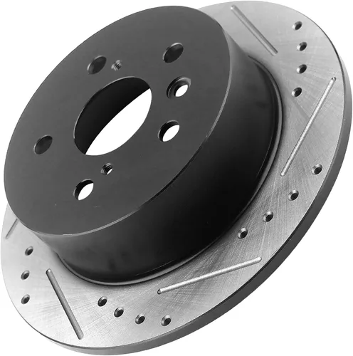 Vista 3 de Rotores de freno trasero de 11.063 in de 11.06 pulgadas, repuesto de disco de freno ranurado para Lexus Toyota ES300h ES350 AVALON Camry Kits