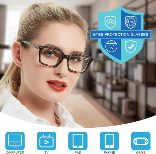 Vista 9 de Lightweight Reading Glasses Men Women Square Spring Hinges Readers 1.00 1.25 1.50 1.75 2.00 2.25 2.50 2.75 3.00