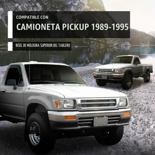 Vista 2 de G-PLUS Bisel superior para salpicadero, color negro, compatible con camioneta Toyota T3000 1989 1990 1991 1992 1993 1994 1995