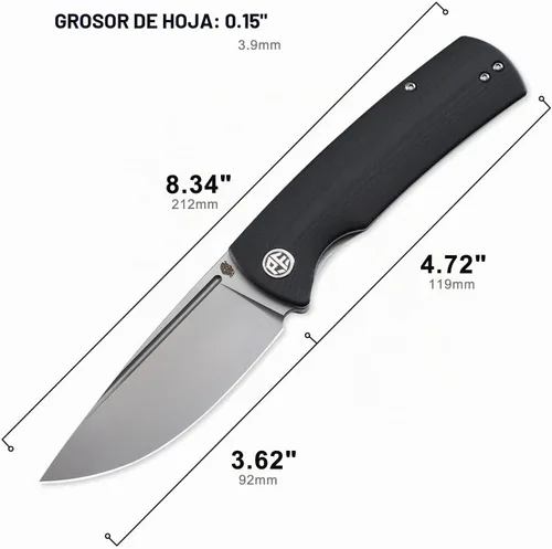Vista 3 de Petrified fish PFP01 k110 cuchillo plegable de acero G10 mango Aleta frontal al aire libre Camping supervivencia caza EDC herramientas cuchillos