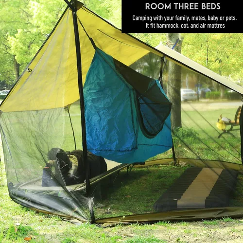 Vista 4 de Preself Screen House for Hammock Canoe Picnics Backyards Backpacking Camping Beach in Summer