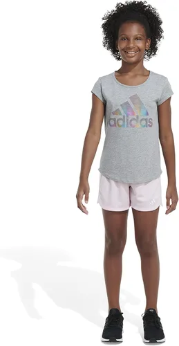 Vista 3 de adidas Pantalón corto de malla para niña de 3 rayas Aeroready Pacer