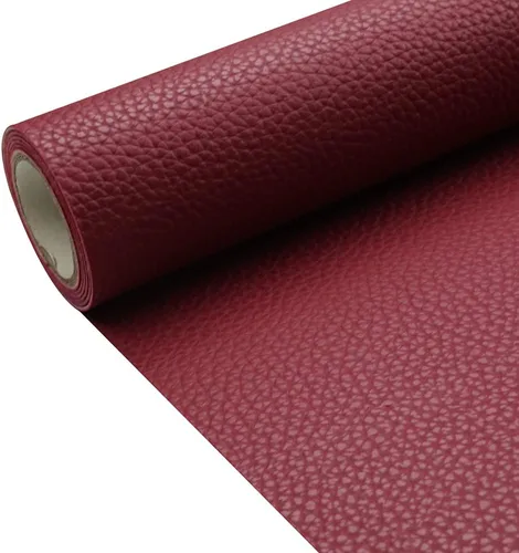Vista 22 de Tela de cuero de imitación de textura litchi azul bebé PU 11.8x53.14 pulgadas (30x135 cm) de 1.13 mm de espesor para tapicería, manualidades