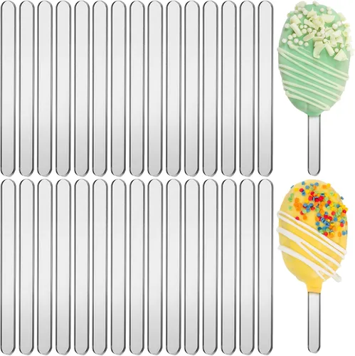 Vista 16 de 30 palitos acrílicos reutilizables para tartas, moldes para tartas, espejos, palitos de helado, molde para tartas para el hogar, pasteles, dulces