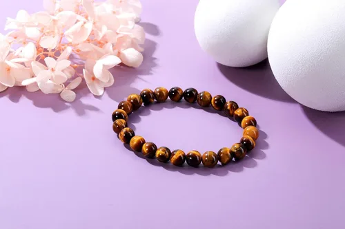 Vista 31 de Jovivi Pulsera elástica de cuentas redondas semipreciosas naturales – 0.315 pulgadas hecha a mano con cuentas de piedras preciosas curativas