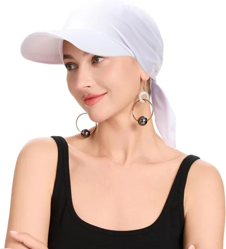 Vista 13 de ZLYC Gorro de quimioterapia de verano para mujer marrón (Plain Brown)