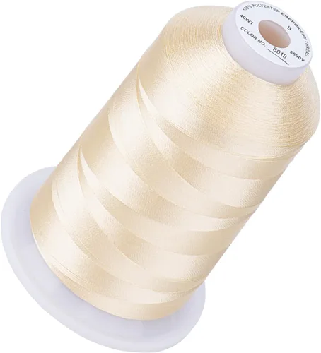 Vista 124 de Simthread 5500 yardas de hilo de bordar, 5000M de alto rendimiento 40WT 100% hilo de poliéster – 170+ colores vívidos, clasificado de alta velocidad