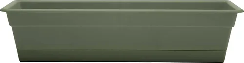 Vista 10 de Bloem Dura Cotta - Jardinera rectangular para ventana Basil de resina de 24 pulgadas con bandeja para jardinería interior y exterior