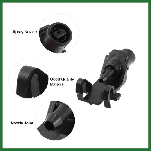 Vista 4 de Motoforti Boquilla de limpiaparabrisas delantero para Honda Pilot, paquete de 2 unidades, color negro de larga duración