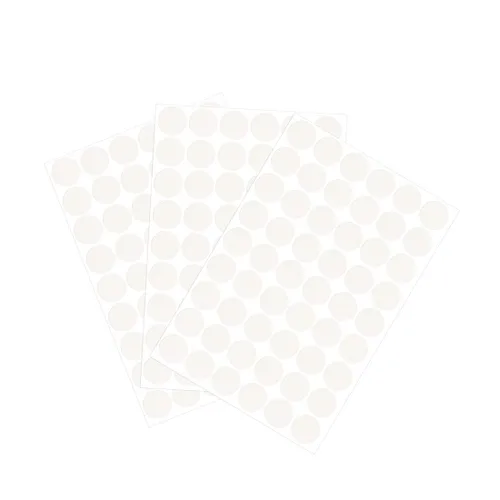Vista 8 de uxcell 3 hojas/162 piezas de calcomanías para cubrir agujeros de tornillo, 0.827 in de diámetro de PVC, tapas autoadhesivas a prueba de polvo