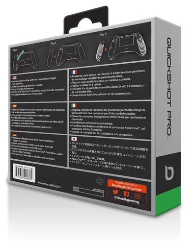 Vista 7 de Bionik Quickshot Pro for Xbox One Custom Grip and Dual Trigger Locks for Faster Shots and Improved Gameplay- BNK-9076 - Xbox One