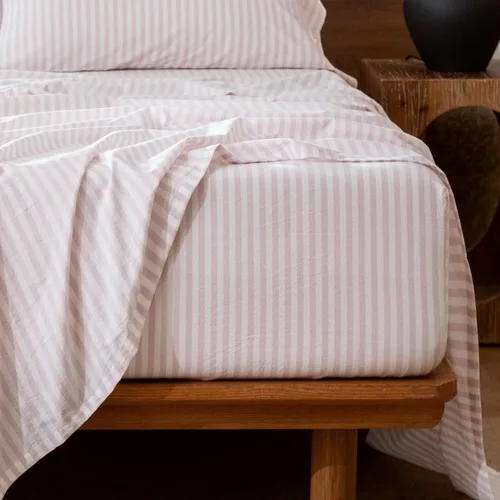 Vista 41 de MooMee Sábana bajera ajustable de solo 100% algodón lavado con textura parecida al lino, transpirable, duradera, suave, cómoda, bolsillo profundo