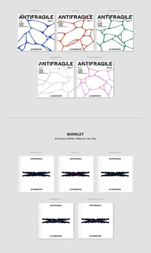 Vista 6 de ( COMPACT Ver. ) LE SSERAFIM ANTIFRAGILE 2nd Mini Album ( EMERALD Ver. )+1ea Store Gift Photo Card K-POP SEALED