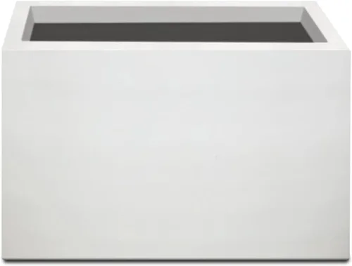 Vista 47 de Kante Macetero rectangular de hormigón de 23.2 pulgadas de largo, macetas grandes para interiores y exteriores con orificio de drenaje y tapón