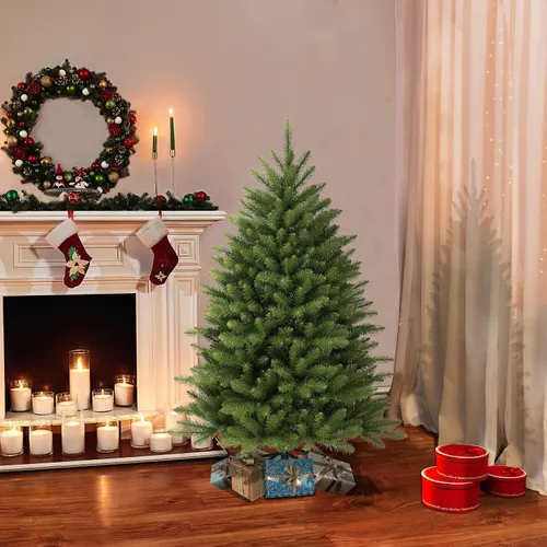 Vista 3 de Puleo International Árbol de Navidad artificial de abeto Fraser de 4.5 pies con soporte, verde (FF-45)