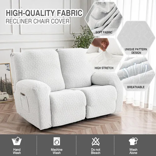Vista 187 de Gennia Funda Impermeable para Silla Reclinable, Fundas Elásticas para Sofá Reclinable con Bolsillos, Fundas Lavables para Silla Reclinable Lazy Boy