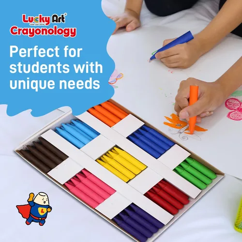 Vista 4 de Juego de 144 crayones de arcoíris para niños (2-7/8 pulgadas de largo x 9/16 pulgadas de diámetro)